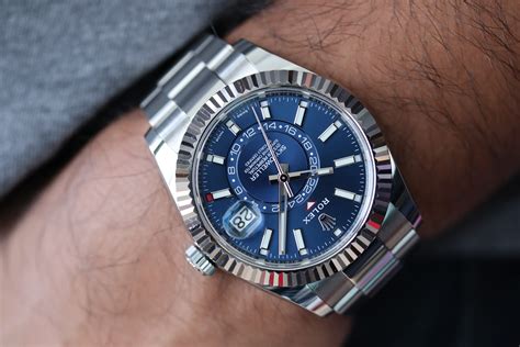 rolex blue sky dweller review|Rolex occasion sky dweller.